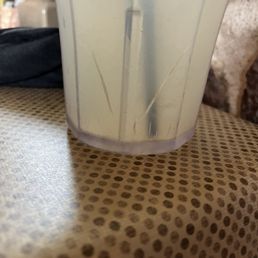 Dirty and dropped cup