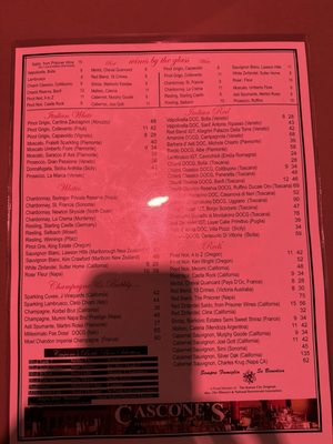 Menu photo 2 Cascone's Kansas City, MO