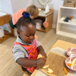 Village Montessori - Practical life in our toddler environments start at 16 months
