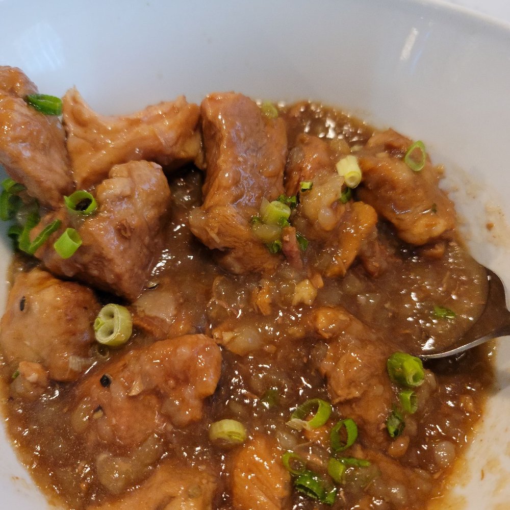 Eagle Cafe - My disappointing pork adobo...flavorless. Gelatinous gravy.... ugh. - Breakfast & Brunch Near Me - Honolulu, Hawaii Eagle Cafe - My disappointing pork adobo...flavorless. Gelatinous gravy.... ugh. - Breakfast & Brunch Near Me - Honolulu, Hawaii