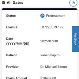 The amount Dr. Simon was allowed to charge me as an in-network provider. The amount Dr. Simon was allowed to charge me as an in-network provider.