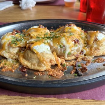 120 Pub & Grub - Smothered pierogies - American Near Me - Clearfield, Pennsylvania