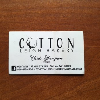 Cotton Leigh Bakery - the name of the business card - Bakeries Near Me - Sylva, North Carolina