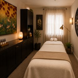 Thriving Wellbeing Integrative Medicine & Acupuncture - Treatment room - garden