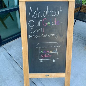 Fabio On Fire - Street sign advertising new gelato cart catering - Gelato Near Me - Peoria, Arizona