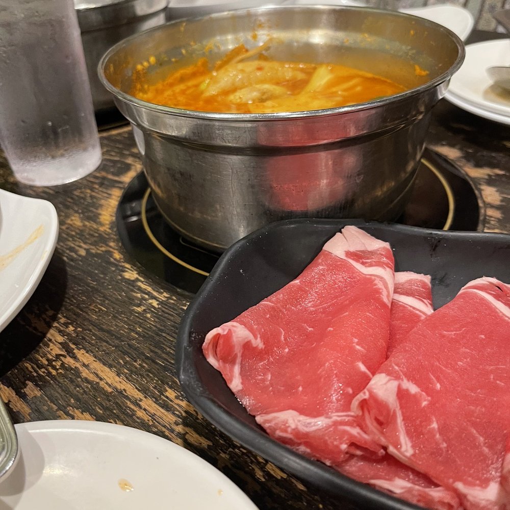 ShabuRo - Spicy Dashi Broth & Prime Fatty Beef 2 lb. - Hot Pot Near Me - Palisades Park, New Jersey ShabuRo - Spicy Dashi Broth & Prime Fatty Beef 2 lb. - Hot Pot Near Me - Palisades Park, New Jersey
