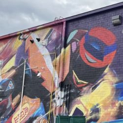 Abstract Motorcycle Mural