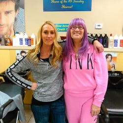 Ladies and Gents Hair House - Pink and Purple Foil