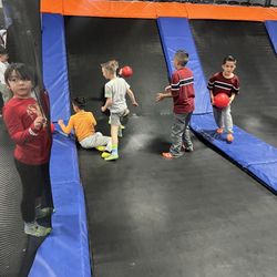 Sky Zone Trampoline Park - His other friends were playing next to him! So fun! Glad no one got hurt.