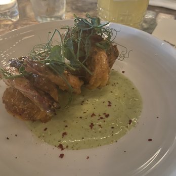 Wren & Wolf - Grilled & chilled prawns, tomatillo, calabrian chili, roasted garlic, chive aioli - Cocktail Bars Near Me - Phoenix, Arizona Wren & Wolf - Grilled & chilled prawns, tomatillo, calabrian chili, roasted garlic, chive aioli - Cocktail Bars Near Me - Phoenix, Arizona