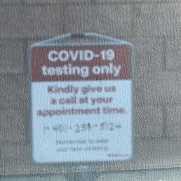 Testing sign Testing sign