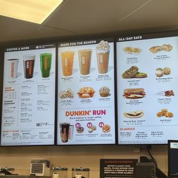 Menu as of August 2023 Menu as of August 2023