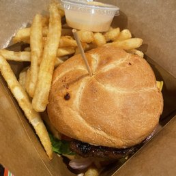 Bulgogi Burger with French Fries Bulgogi Burger with French Fries