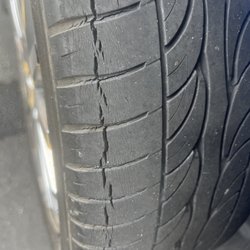 Walmart Auto Care Centers - Dry rotted "rotated"  tire!