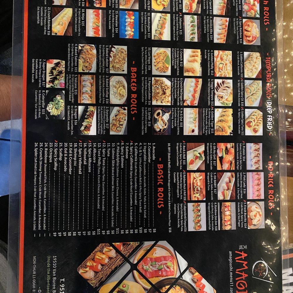 Amagi Sushi - Menu - Sushi Bars Near Me - Riverside, California Amagi Sushi - Menu - Sushi Bars Near Me - Riverside, California
