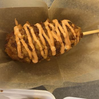 Koco Korean Fried Chicken & Croffles - Korean corn dog with potatoes - Korean Near Me - Virginia Beach, Virginia