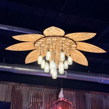 Bull Malarkey's - The coolest sunflower light fixture - American Near Me - Henrietta, Texas