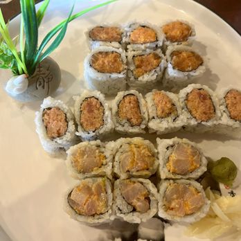 Kiku Sushi & Grill - Spicy salmon roll spicy tuna roll and spicy yellowtail roll - Japanese Near Me - Osprey, Florida Kiku Sushi & Grill - Spicy salmon roll spicy tuna roll and spicy yellowtail roll - Japanese Near Me - Osprey, Florida