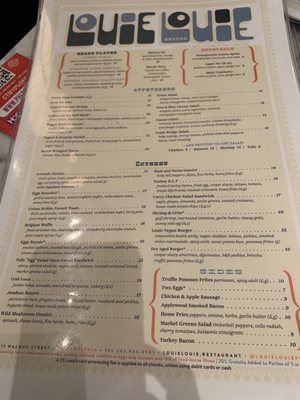 Menu photo 7 Louie Louie Philadelphia, PA