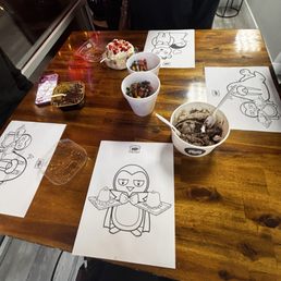 the coloring pages they gave us :p