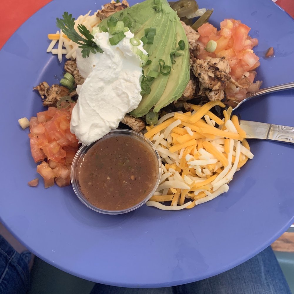Back 40 Urban Cafe - Island Bowl with Jerk Chicken - added Avocado - Caribbean Near Me - St. Augustine, Florida Back 40 Urban Cafe - Island Bowl with Jerk Chicken - added Avocado - Caribbean Near Me - St. Augustine, Florida