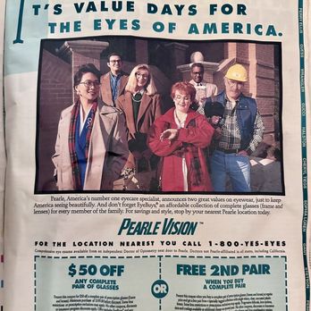Pearle Vision - Advert in San Diego Union-Tribune, Parade. January 17, 1993 - Optometrists Near Me - Issaquah, Washington Pearle Vision - Advert in San Diego Union-Tribune, Parade. January 17, 1993 - Optometrists Near Me - Issaquah, Washington