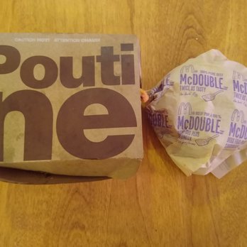 McDonald's - Regular sized Poutine ($4.59) and a McDouble ($2.79). I had an app offer to get this for $4 total :) - Fast Food Near Me - Nepean, Ontario McDonald's - Regular sized Poutine ($4.59) and a McDouble ($2.79). I had an app offer to get this for $4 total :) - Fast Food Near Me - Nepean, Ontario