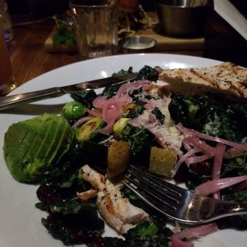 Earls Kitchen + Bar - Warm kale salad remake without the almonds! - Canadian (New) Near Me - Vancouver, British Columbia Earls Kitchen + Bar - Warm kale salad remake without the almonds! - Canadian (New) Near Me - Vancouver, British Columbia
