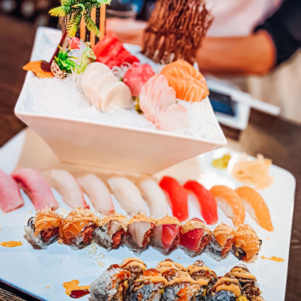 Shogun Sushi - Sushi boat for 2! Sashimi, 2 rolls plus 1 chef special roll - Sushi Bars Near Me - Tampa, Florida Shogun Sushi - Sushi boat for 2! Sashimi, 2 rolls plus 1 chef special roll - Sushi Bars Near Me - Tampa, Florida