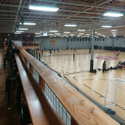 Rose City Futsal - Upstairs seating area with view of all three courts