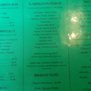 El Nopalito Mexican Food - Menu - Mexican Near Me - Denver, Colorado El Nopalito Mexican Food - Menu - Mexican Near Me - Denver, Colorado