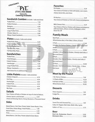 Menu photo 4 Cheatham’s Pit Bbq Tiptonville, TN