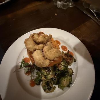Turners - Yellow fin tuna, Brussels sprouts, and oysters. - New American Near Me - Leesburg, Florida