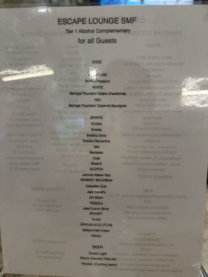 Menu photo 5 Escape Lounges Sacramento, CA Menu photo 5 Escape Lounges Sacramento, CA