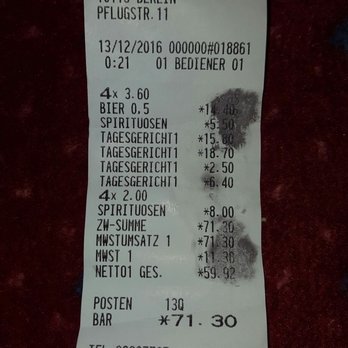 Hackethals - The bill showing shots we didn't ask for and assumed were on the house - German Near Me - Berlin, BE
