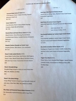 Menu photo 2 Flavor On The Water Sydney, NS