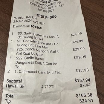 Saigon Grill - Seafood Near Me - Honolulu, Hawaii