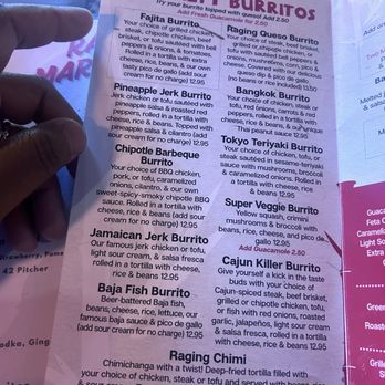 Raging Burrito - Menu - Bars Near Me - Decatur, Georgia Raging Burrito - Menu - Bars Near Me - Decatur, Georgia