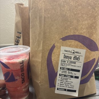 Taco Bell - MTN DEW BAJA BLAST Strawberry Dream Freeze - Fast Food Near Me - Twentynine Palms, California
