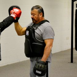 Andy's Boxing Gym - Coach Andy working on that speed.