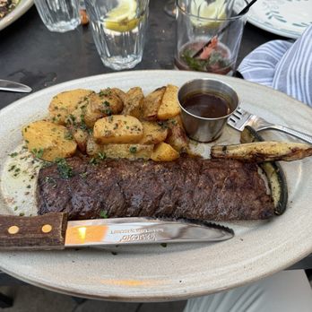 Avli on The Park - Athenian skirt steak with roasted Greek potatoes - Greek Near Me - Chicago, Illinois Avli on The Park - Athenian skirt steak with roasted Greek potatoes - Greek Near Me - Chicago, Illinois