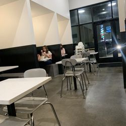 Dining area with booths