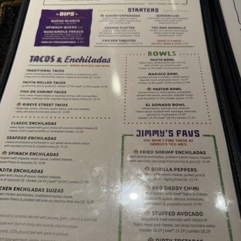 Jimmy Changas - Drink menu - Tex-Mex Near Me - Richmond, Texas
