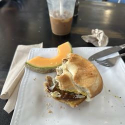 Pines Point Provisions - Sausage egg and cheese after a few bites!