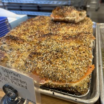 Radio Bakery - Focaccia smoked salmon w cream cheese, dill - a favorite! - Bakeries Near Me - Brooklyn, New York Radio Bakery - Focaccia smoked salmon w cream cheese, dill - a favorite! - Bakeries Near Me - Brooklyn, New York