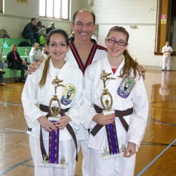 Rocky's Dojo & Gym - Grandmaster Rocky with two of his star students
