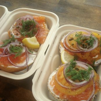 Boil & Bake - lox with original and everything bagel - Bagels Near Me - Costa Mesa, California