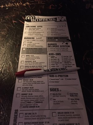 Menu photo 6 AJ Bombers Milwaukee, WI