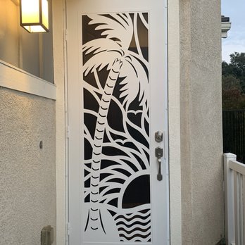 Den Defenders Security Doors - "Playa" security screen door. manufactured by Titan, serviced and installed by Den Defenders. - Door Sales/Installation Near Me