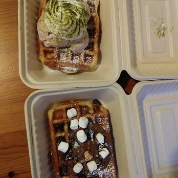 Little Gem Belgian Waffles - Pearlicious and custom creation - Desserts Near Me - Berkeley, California Little Gem Belgian Waffles - Pearlicious and custom creation - Desserts Near Me - Berkeley, California